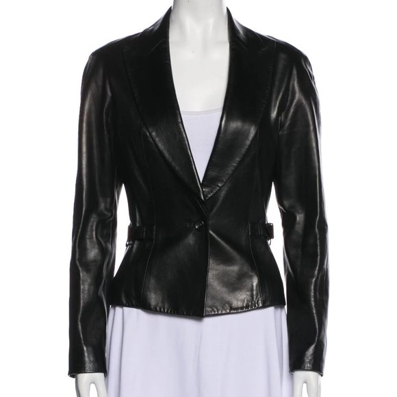 CHRISTIAN DIOR leather Blazer - Picture 1 of 2